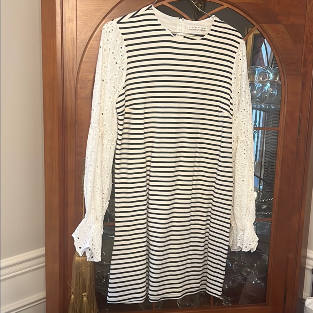 English Factory eyelet sleeve dress